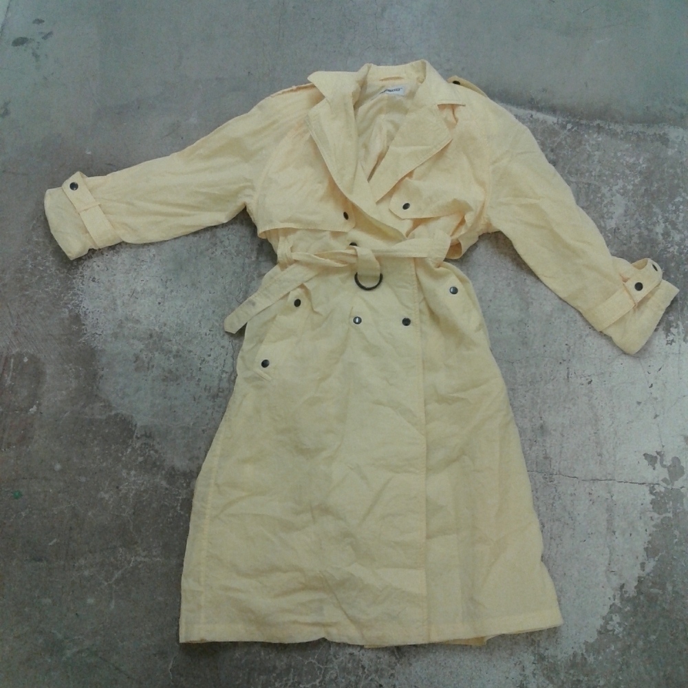 Galliano Canari Yellow Women's Trench Coat‎